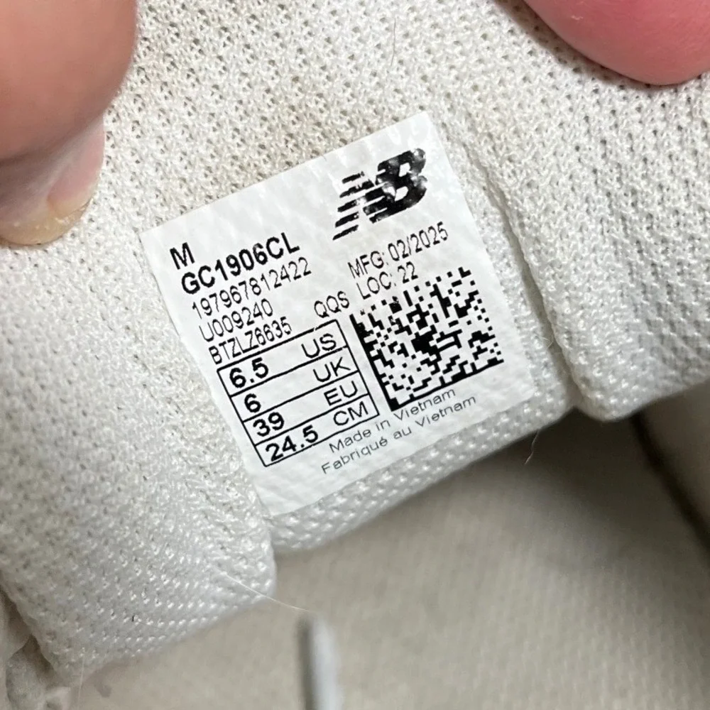 New Balance 1906R Sneaker Kids 6.5 Womens 7.5 White Pink‎ GC1906CL Running Shoes
